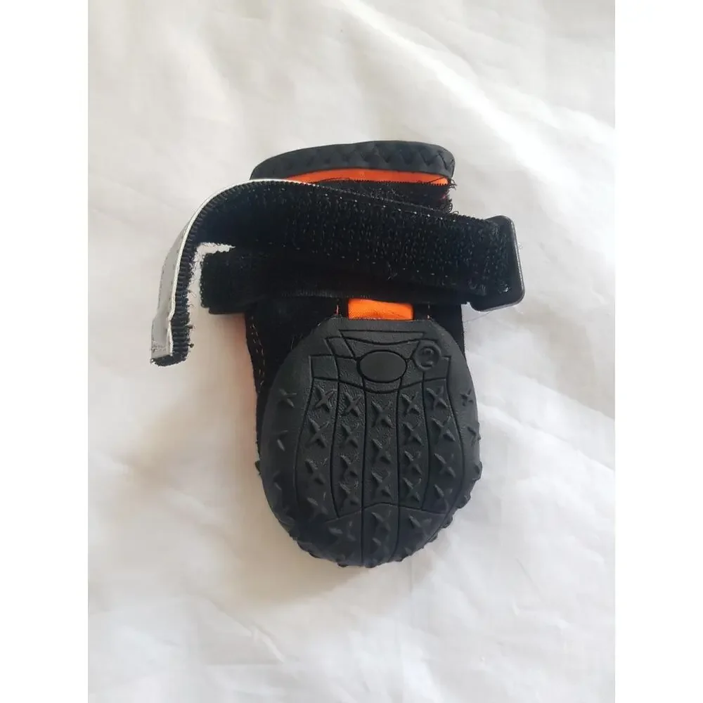 Hcpet Dog Boots Breathable Dog Shoes, Waterproof Dog Bootie SIZE 2 Black Orange